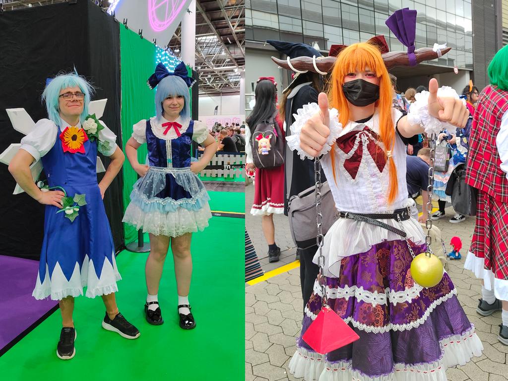 Cosplays: Zwei Cirnos und Suika